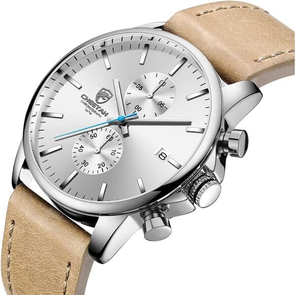 ⚡Tan Men’s Watch Fashion Sport Quartz Analog Mesh Stainless Steel Waterproof - Picture 2 of 7